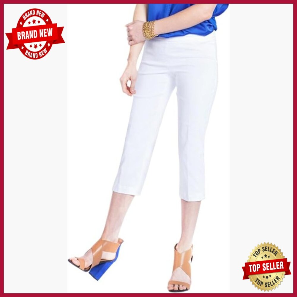 Tummy Control Pull On Capri Pants Straight Leg Office Casual
